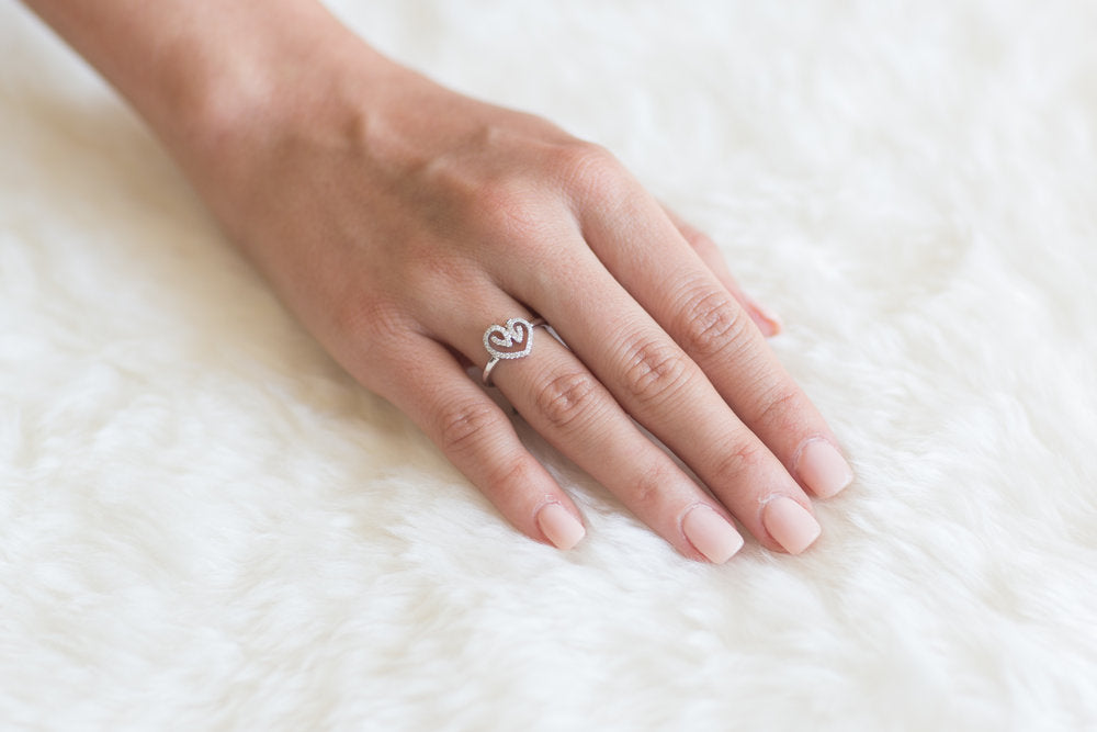 Engagement Ring -Horse Shoe Diamond Engagement Ring 0.80 tcw. in  Platinum-ES411PL